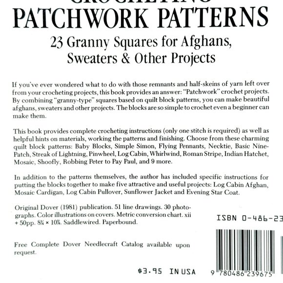 Vintage Crocheting Patchwork Patterns Book (1981) - Picture 5 of 8